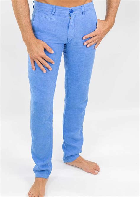 Pantalon Lin Bleu Homme Atelier Yuwa Ciao Jp