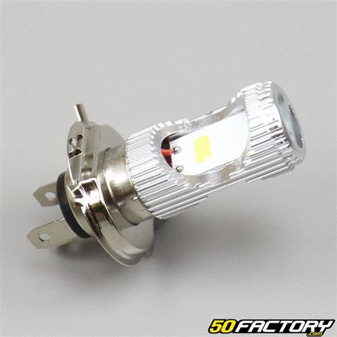 Ampoule de phare H4 12V blanc à leds Pièce moto scooter 50cc 125cc