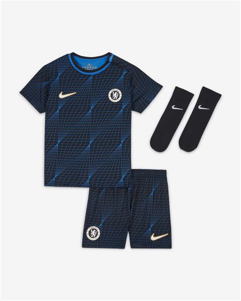 Chelsea F.C. 2023/24 Away Baby/Toddler Nike Dri-FIT 3-Piece Kit. Nike CA