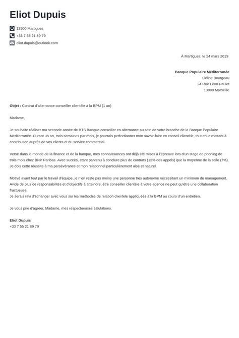 Lettre De Motivation Alternance D Crochez Le Contrat