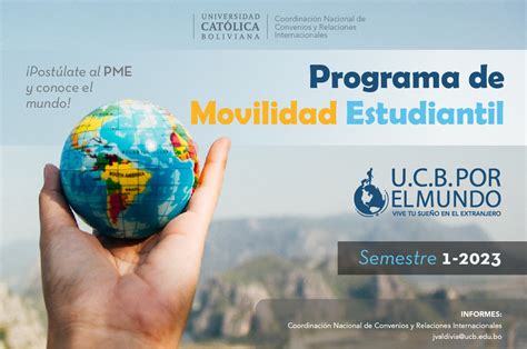 Convocatoria Programa De Movilidad Estudiantil 1 2023 Universidad