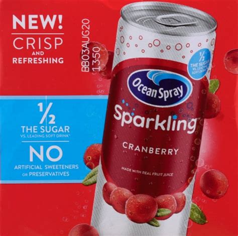 Ocean Spray® Sparkling™ Cranberry Juice Cocktail Cans, 4 ct / 11.5 fl oz - Fry’s Food Stores