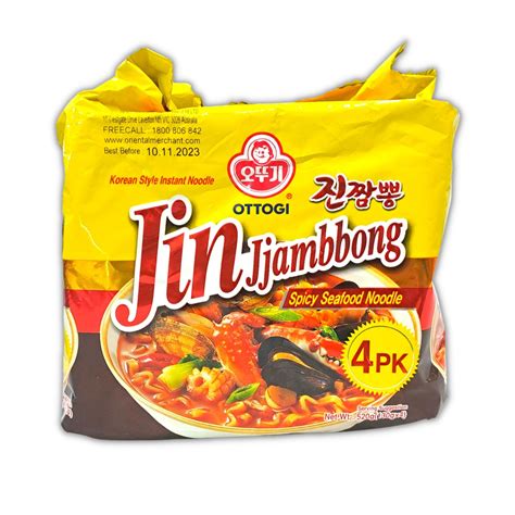 Korea Ottogi Jin Jjambbong Spicy Seafood Noodles Pks Asia