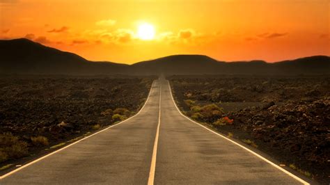 Road, Desert, Sunset. Free Stock Video - Pixabay