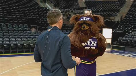 Here's what the Jazz Bear had to 'say' hours ahead of team's 50th season