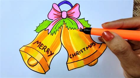 How To Draw Christmas Bells Christmas Bell Drawing Easy Easy