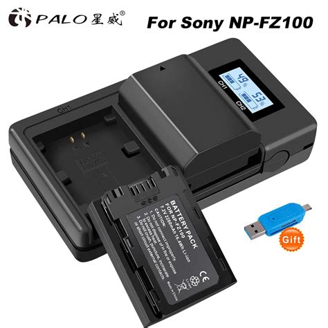 2280mAh NP FZ100 NP FZ100 NPFZ100 Battery LCD Dual USB Charger For Sony