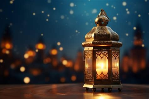 Der Festliche Eid Al Fitr Hintergrund Zeigt Eine Islamische Laterne Und