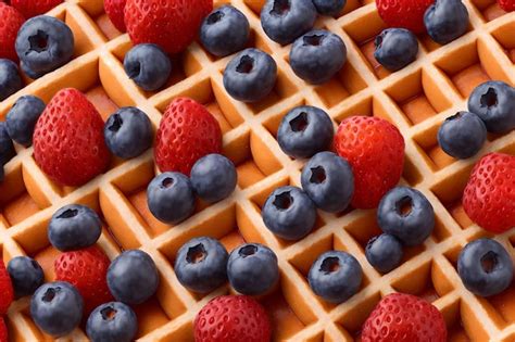 Premium Photo Delicious Belgian Waffle Generative Art By Ai