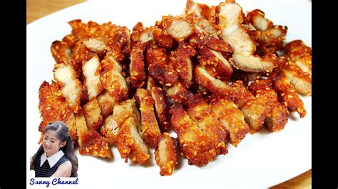 หมูสามชั้นทอดงา สูตร 2 Deep Fried Pork Belly With Sesame Recipe 2 L