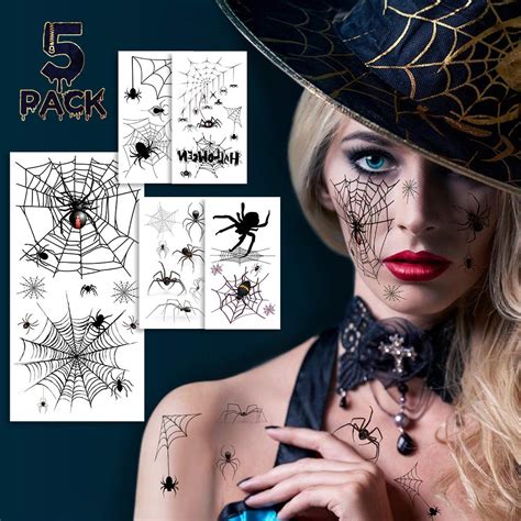 Buy Halloween Face Tattoos Spider Temporary Tattoos Halloween