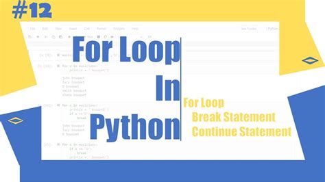 Python Tutorial 12 For Loop In Python Python For Beginners Learnerea Youtube