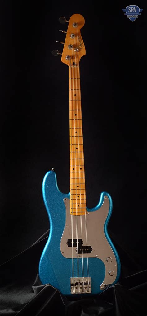 Fender Steve Harris Precision Bass Blue Sparkle 2 Srv Music Store