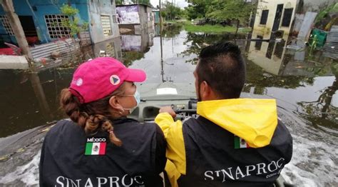 Tabasco Bajo El Agua Protección Civil Informó Que Las Precipitaciones