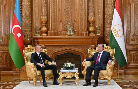 One On One Meeting Between President Ilham Aliyev President Emomali