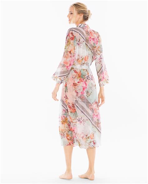 Jules Chiffon Floral Print Long Robe Soma