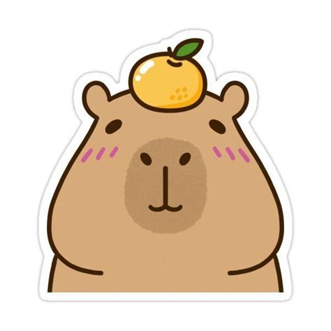 Cute Capybara Sticker Template Capybara Cool Stickers Stickers