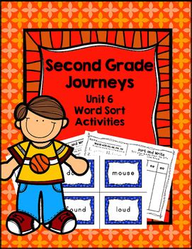 Second Grade Journeys Unit Differentiated Word Sort Activities