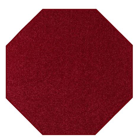 Bright House Solid Color Octagon Shape Area Rugs Burgundy - 2' Octagon ...