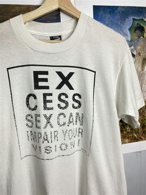 Vintage Rare Vintage Word Tees Sex Vision 90s Promo White Shirt Grailed