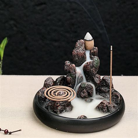 Mossy Rocks Handcrafted Backflow Incense Burner Incense Burner