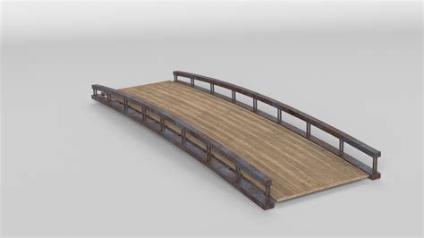 3D Model Small Wooden Bridge - TurboSquid 1651145