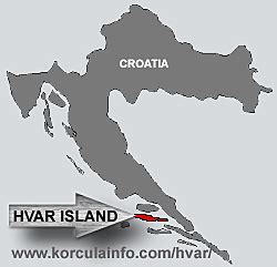 Hvar Island Location Map