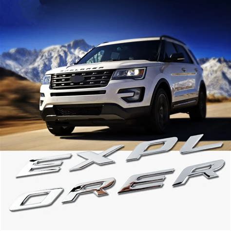 For Ford Explorer CAR ACCESSORIES electroplate DIY Stainless car 3D ...