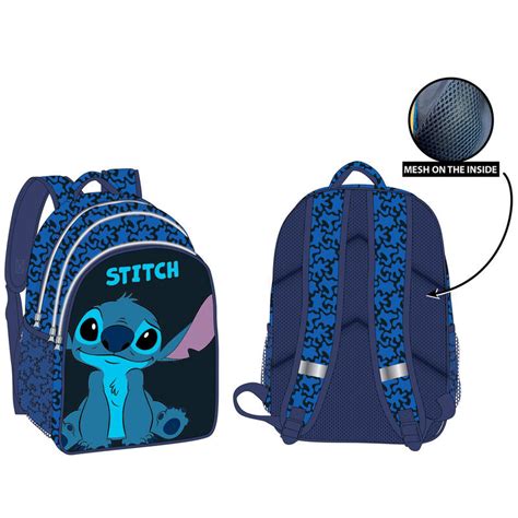 Mochila Escolar Stitch Azul Cm Loja Da Crian A