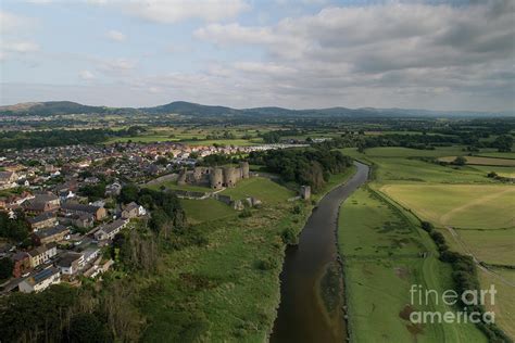 Aerial View Of Rhuddlan Castle Photograph By Rawshutterbug Pixels