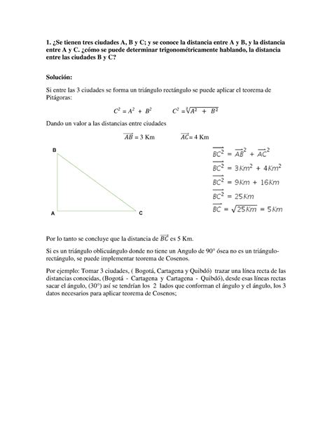 Trabajo Colaborativo Calculo Se Tienen Tres Ciudades A B Y C Y