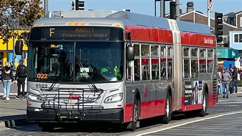 San Francisco Muni 2016 New Flyer Xcelsior Xde60 6569 On Route F Market