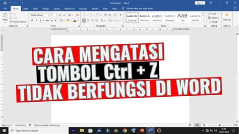 Cara Mengatasi Ctrl Z Tidak Berfungsi Di Microsoft Word YouTube