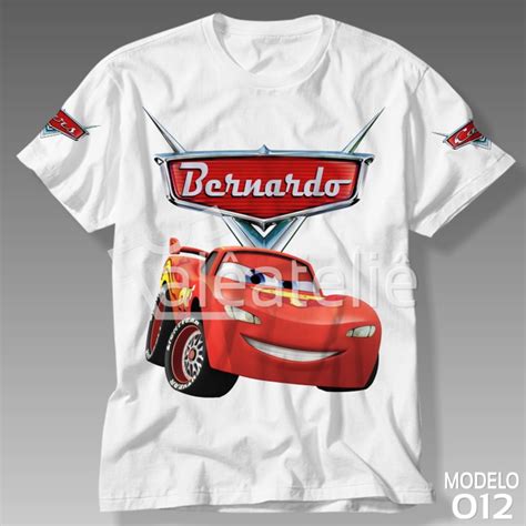 Camiseta Carros Disney Relâmpago McQueen Blusa Personalizada