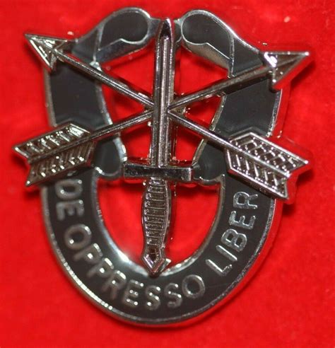 US ARMY SPECIAL FORCES BERET CREST DI DISTINCTIVE ENAMEL BADGE - AB ...