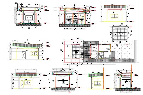 Guard House design plan, security guard house design - Cadbull