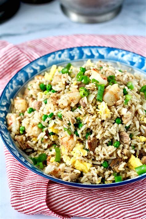 Shrimp And Pork Belly Fried Rice With Peas Karen S Kitchen Stories