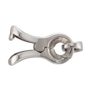 SILVER CROCODILE CLASP 17 50MM RING Samuel Jones Pearls