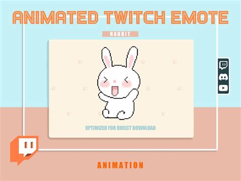 Animated Hide And Seek Cute Bunny Emote Emoji W Transparent