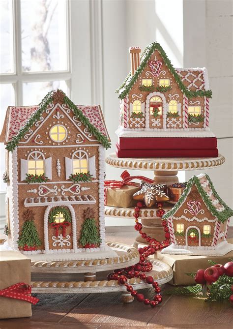 Gingerbread christmas tree gingerbread house decorations raz 2019 tree ...