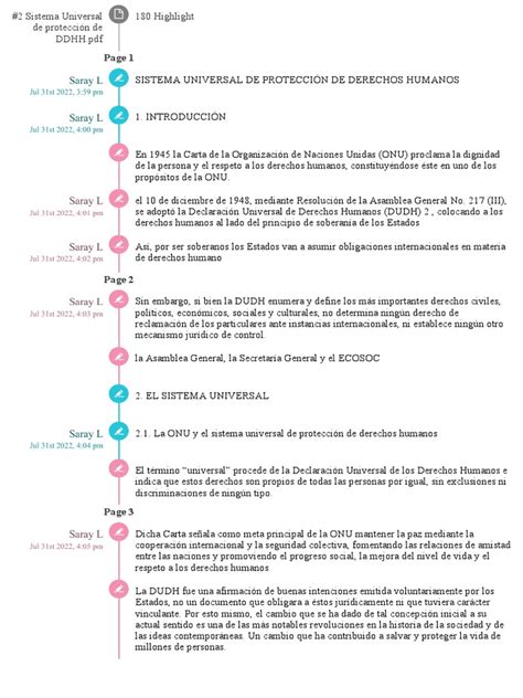 Sistema Universal De Protección De Ddhh Pdf Convenio Europeo De