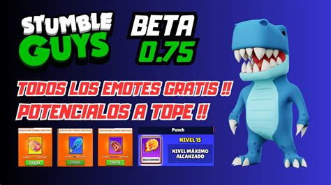 Stumble Guys Beta Todos Los Emotes Gratis Emotes Potenciados