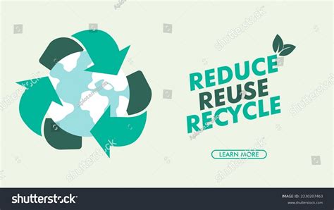 Reduce Reuse Recycle Design Banner Background Stock Vector Royalty Free 2230207463 Shutterstock