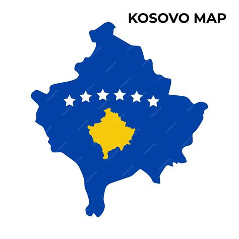 Premium Vector | Kosovo national flag map design illustration of kosovo