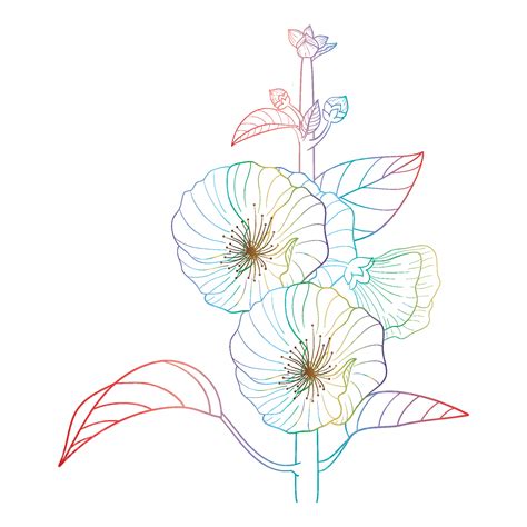 Hand Painted Flower Vector PNG Images Original Hand Painted Vector