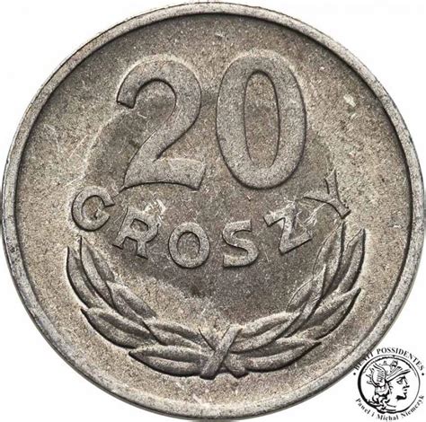 Polska PRL 20 Groszy 1961 St 1 1 Archiwum Niemczyk Pl