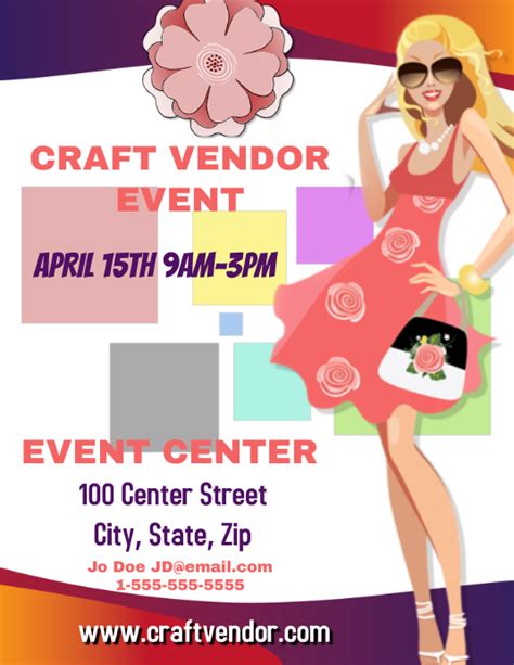 Craft Vendor Event Template Postermywall