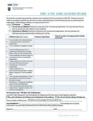 Fillable Online Med Fom Obgyn Sites Olt Ubc Ubc Cpd Disclosure Form