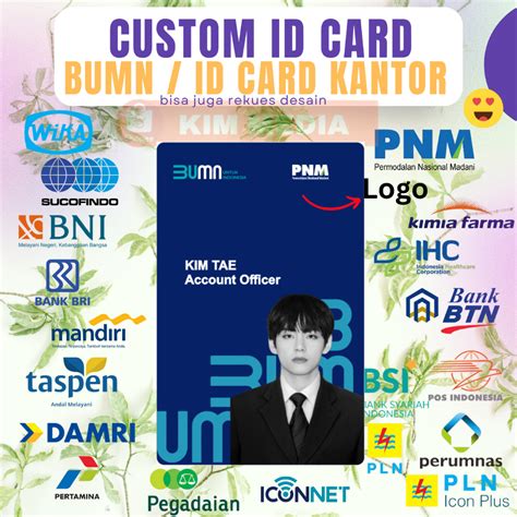 Jual Cetak Kartu Bumn Id Card Bumn Id Card Anggota Pvc ҡusţom