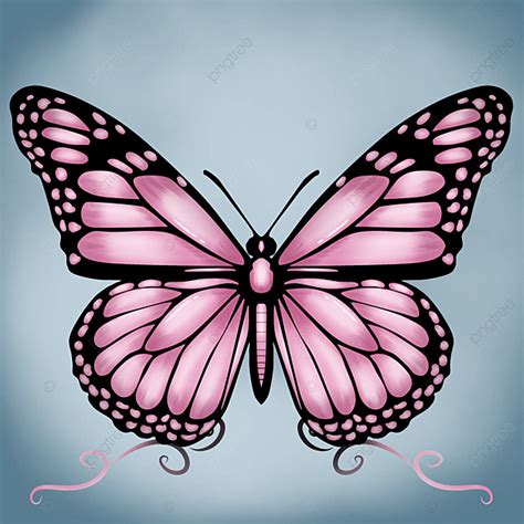 Beautiful Pink Butterfly Wallpaper Aesthetic Illustration Background